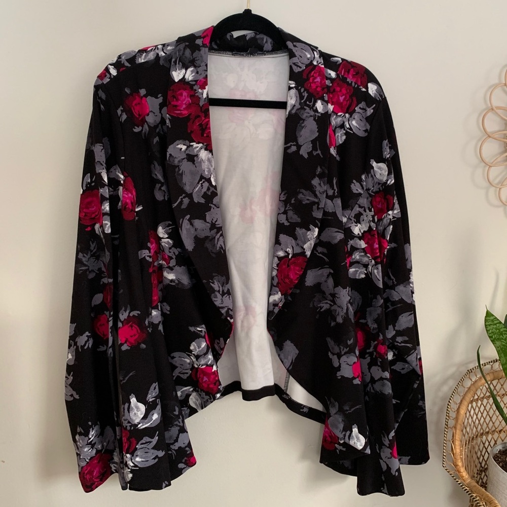 Torrid Black Floral Blazer